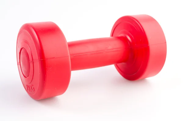 Kırmızı dumbells ağırlık — Stok fotoğraf