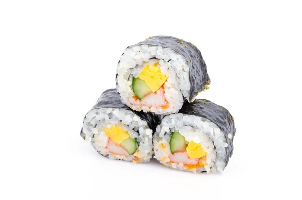 Sushi på vit — Stockfoto