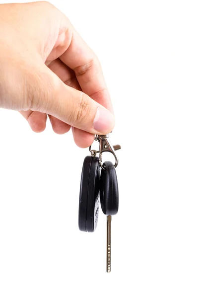 Hand holding Car key — Stock Photo, Image