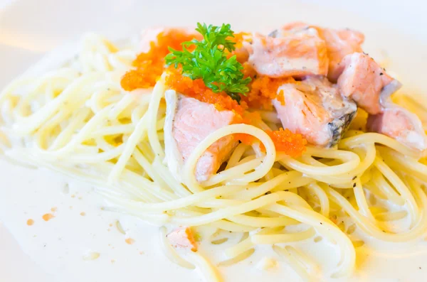 Salmon pasta — Stock Photo, Image