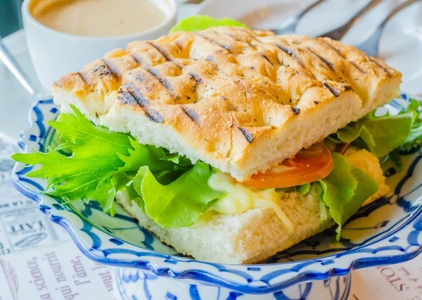 Sandwich skinka & ost — Stockfoto