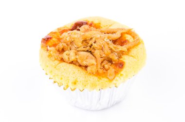 beyaz üzerine cupcake