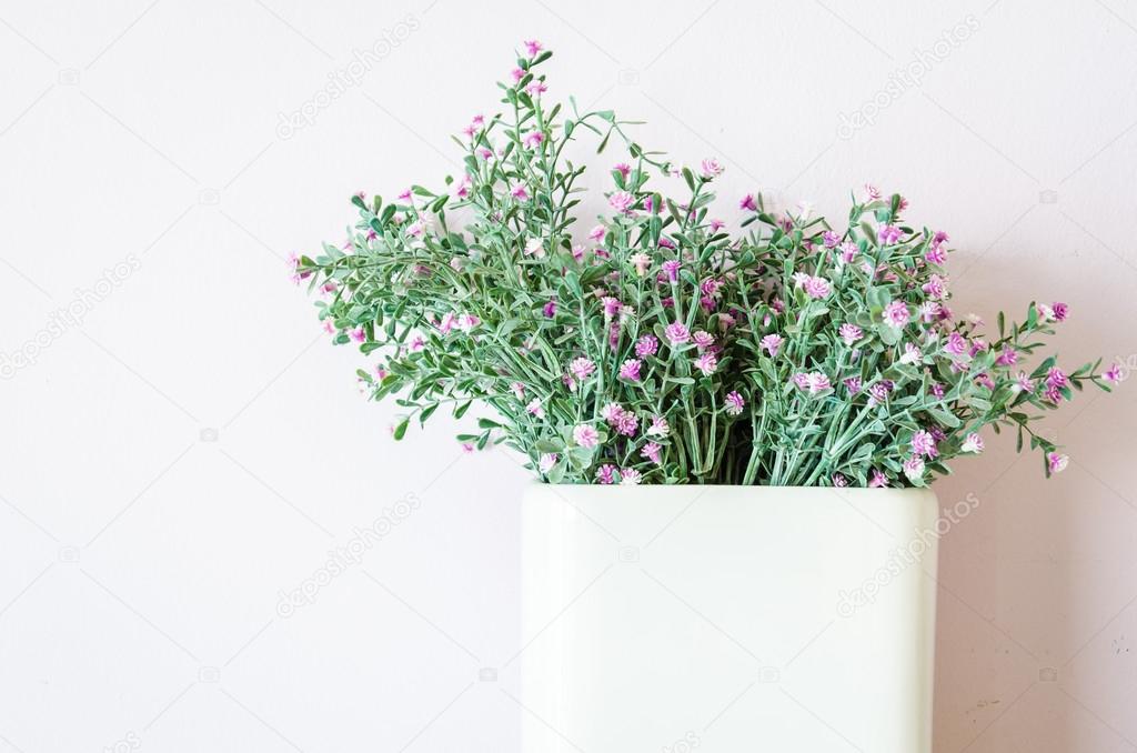 Interior plastic flower in vase