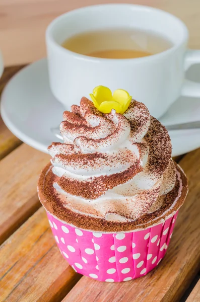 Witte crème cupcake — Stockfoto