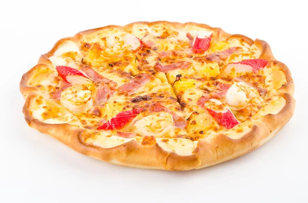 Pizza on white — Stock Photo, Image