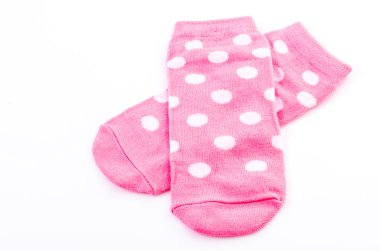pembe polka çorap