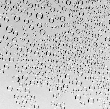 siyah ve beyaz olarak su damlaları