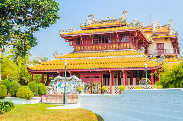 Chinese temple in bang pa