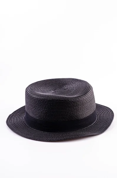 Чорний старовинний жіночий капелюх — стокове фото