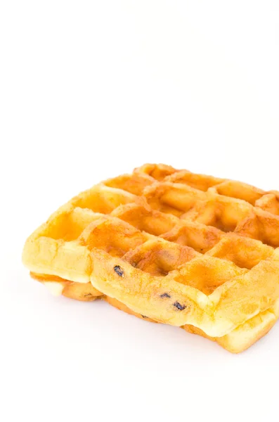 Waffel auf Weiß — Stockfoto