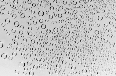 siyah ve beyaz olarak su damlaları