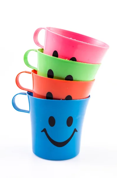 Color plastic cups — Stock Photo, Image