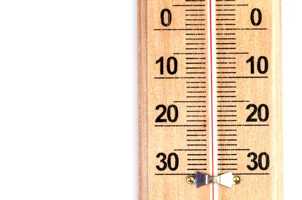 Термометр на белом — стоковое фото
