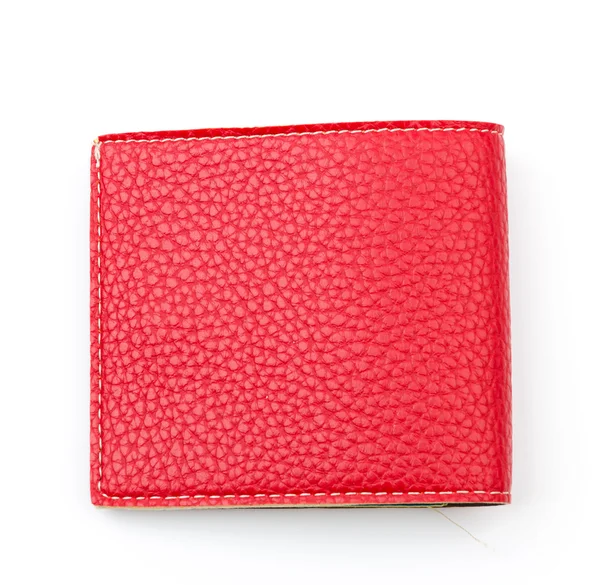 Rött läder plånbok — Stockfoto