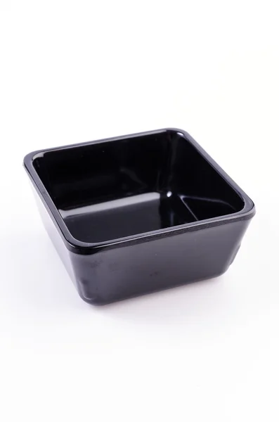 Empty black bowl — Stock Photo, Image