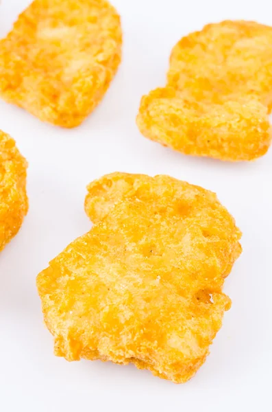 Nuggets op wit — Stockfoto