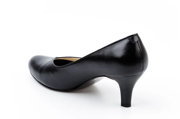 Leather black shoe — Stock Photo, Image