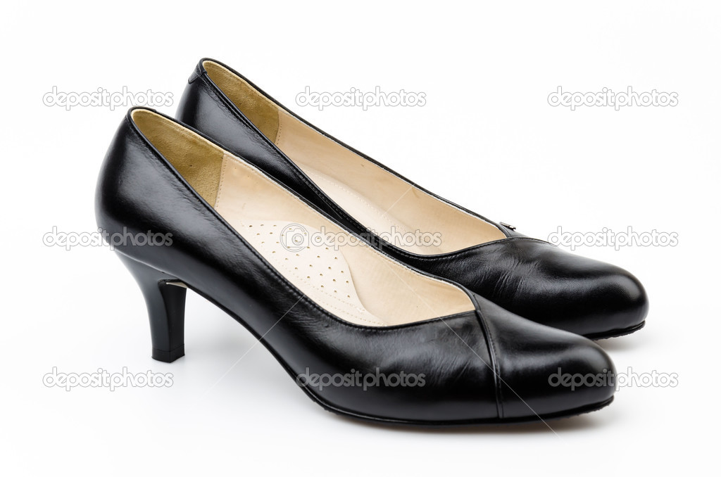 Leather black shoes