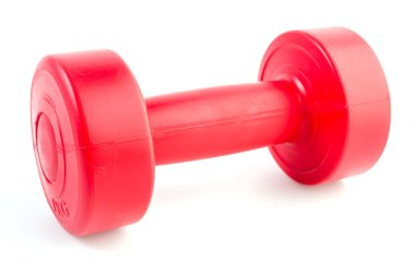 Kırmızı dumbells ağırlık