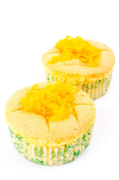 カップケーキの金の卵の黄身 — ストック写真