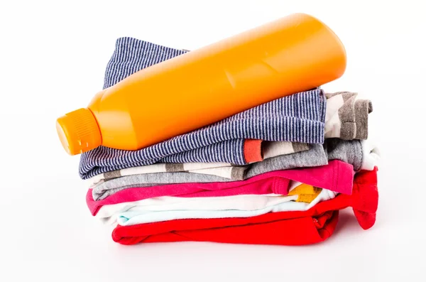 Fabric softener clothes — Stock Photo, Image