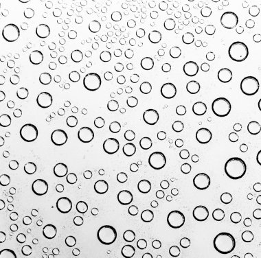 siyah ve beyaz olarak su damlaları