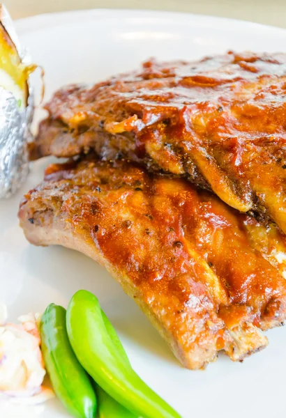 BBQ ribben biefstuk — Stockfoto