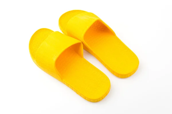 Yellow slippers — Stock Photo, Image