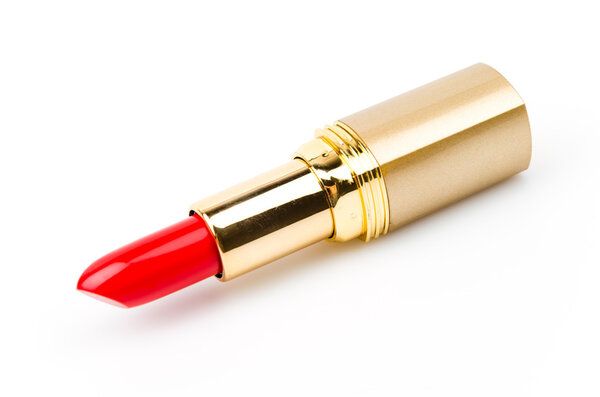 Lipstick on white