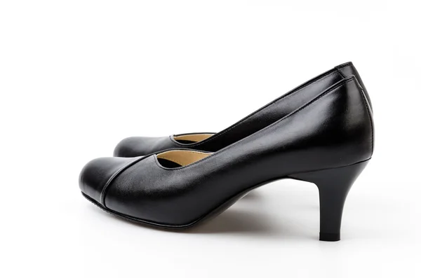 Leather black shoes — Stock Photo, Image
