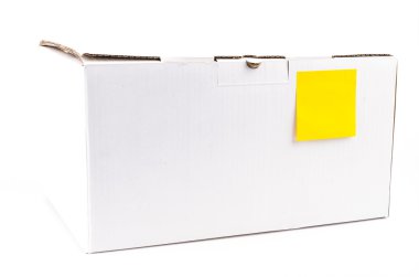 Beyaz kutu üzerinde sarı Not