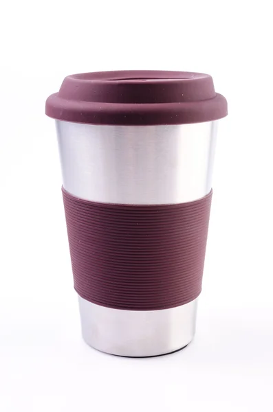 Paslanmaz kahve kupa — Stok fotoğraf