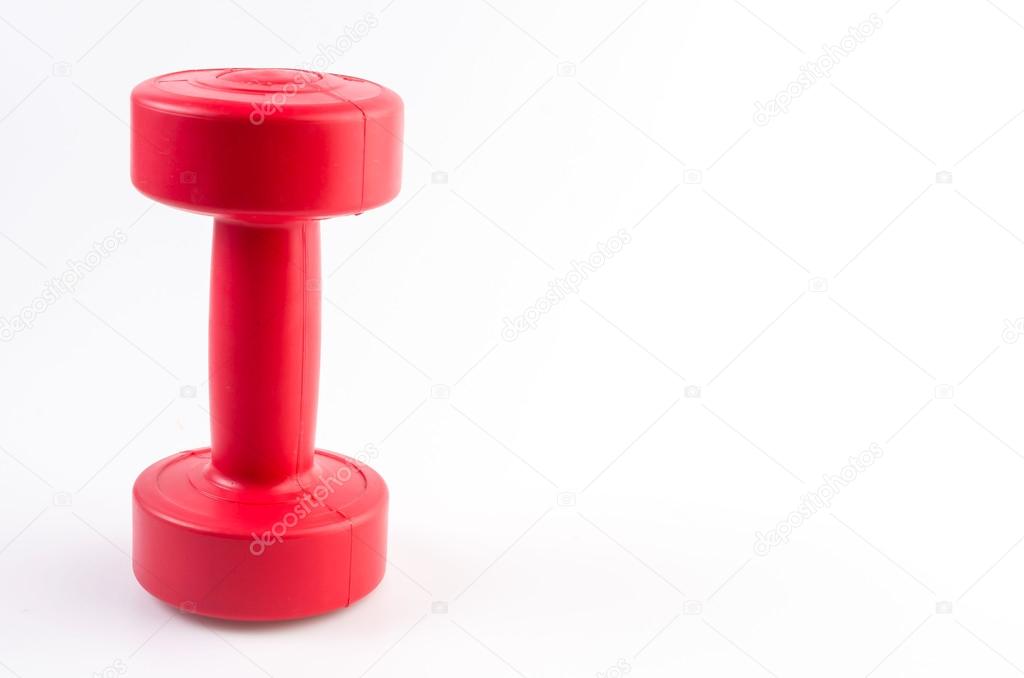 Red dumbells weight