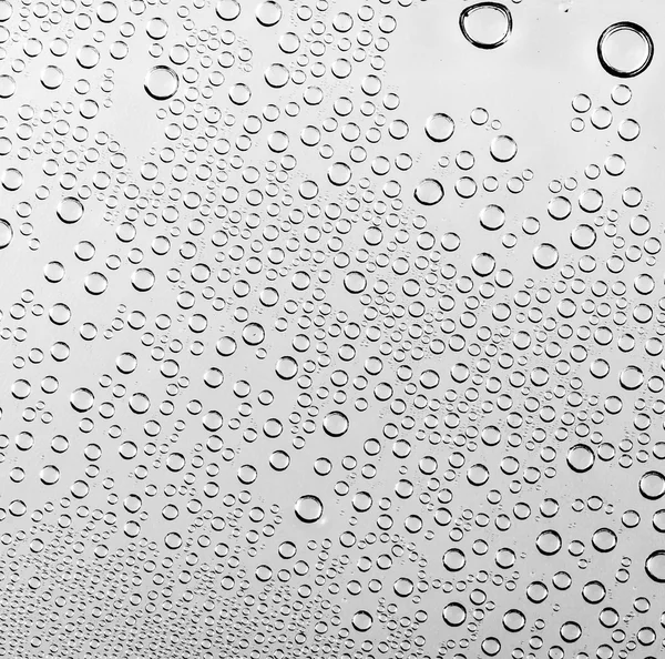 Gotas de água em preto e branco — Fotografia de Stock