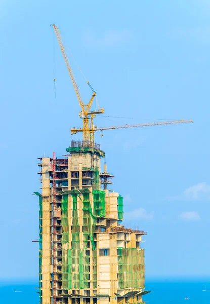 Konstrukcja żurawia budynku — Zdjęcie stockowe