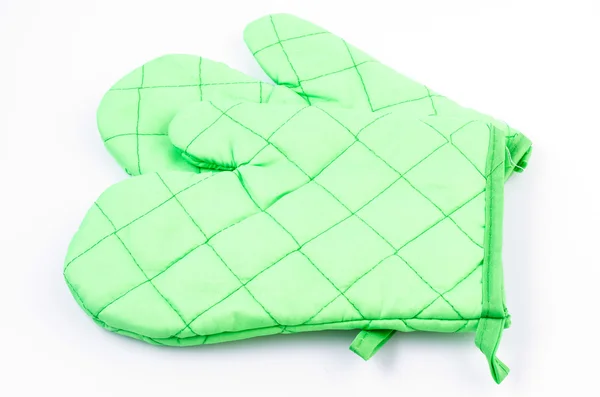 Green oven gloves — Stock Photo, Image