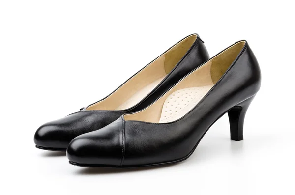 Sapatos pretos de couro — Fotografia de Stock