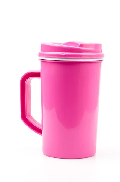 Pink plastic glass — Stock Photo, Image