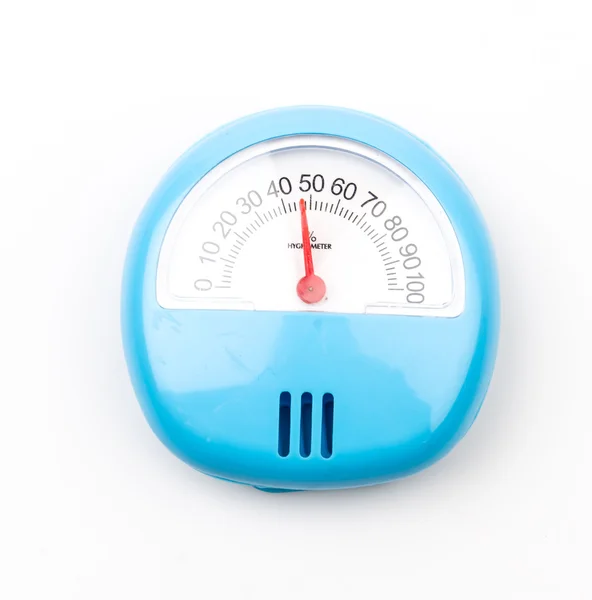 Hygrometer on white — Stock Photo, Image