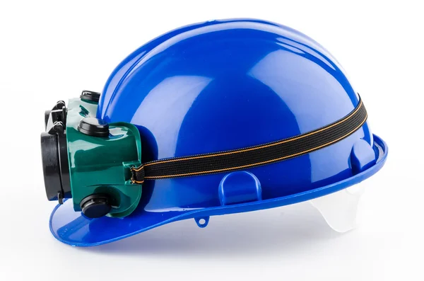 Safety helmet and goggles glasses — Stock Photo, Image