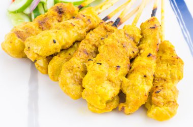 domuz eti satay Tayland mutfağı yemekleri