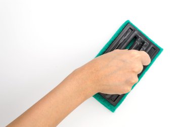 Fırça izole beyaz arka plan fırçalayın