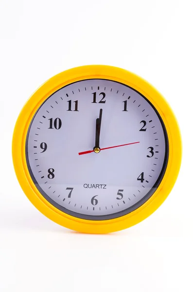 Yellow clock alarm — Stock Photo, Image