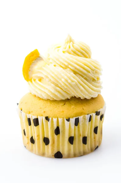 Cupcake limone isolato sfondo bianco — Foto Stock