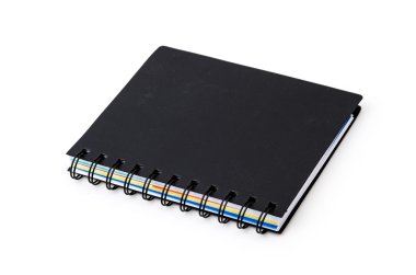 siyah notebook izole