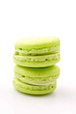 macaron izole beyaz arka plan