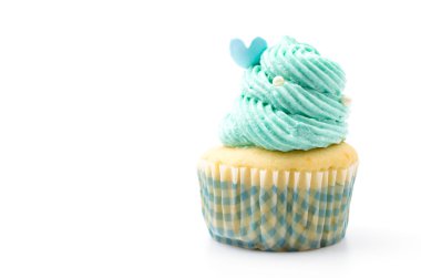 vanilyalı kek izole beyaz arka plan