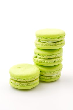 macaron izole beyaz arka plan