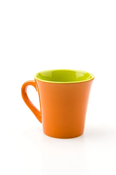 Taza naranja aislada — Foto de Stock