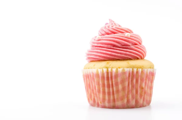 Vanilla cupcakes isolated white background — Stock Photo, Image